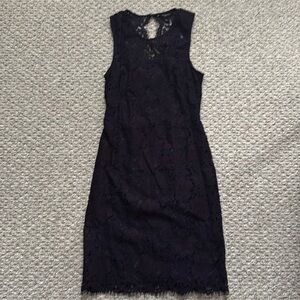 Eggplant purple / navy blue lace dress from Banana Republic Factory; size 4